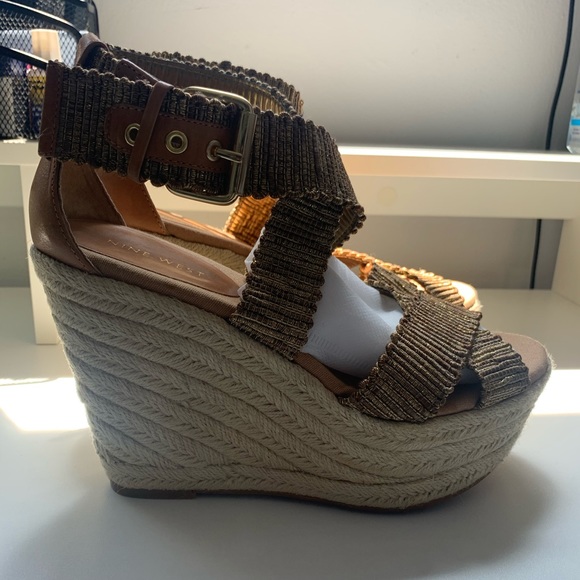 Nine West Open Toe Wedge Heels - Picture 3 of 9